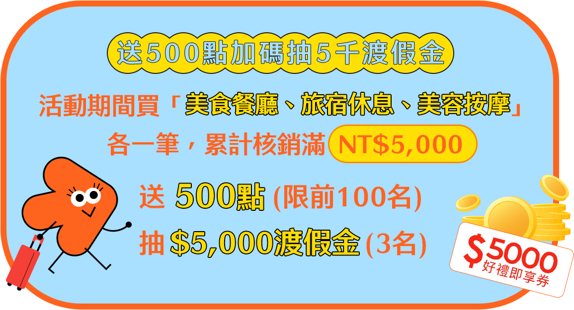 送500點